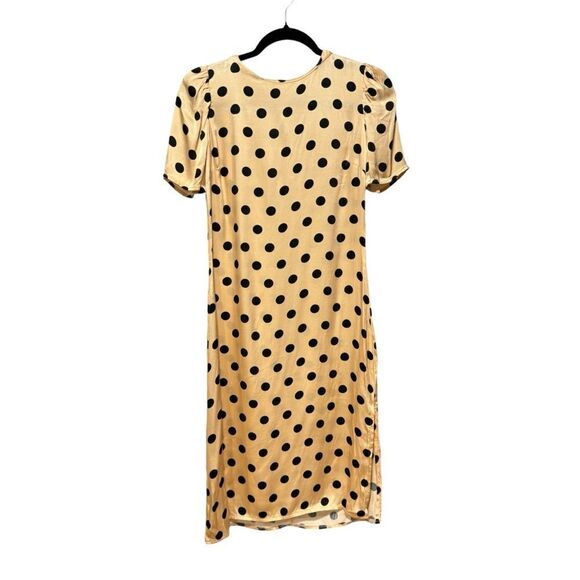 Revolve Dress Forum Los Angeles Vici Call Me Maybe Peach Polka Dot Midi Dress - Picture 3 of 8